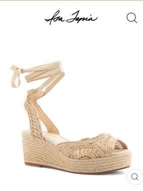 Isa Tapia Bogatelle Natural Jute Espadrille Wedge Sandal